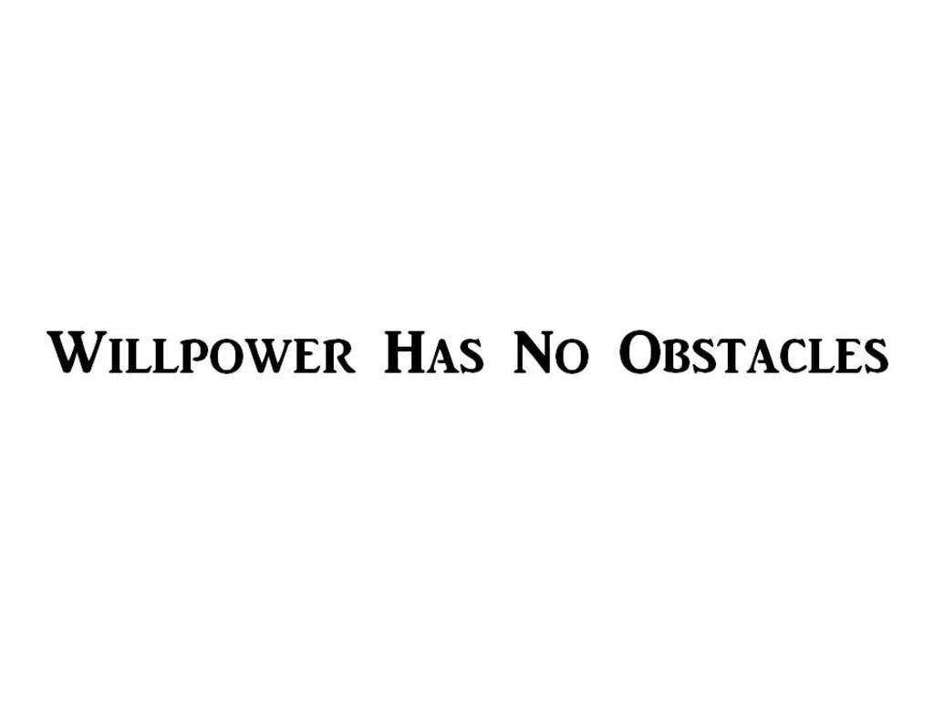 CMI436 Willpower Has No Obstacles | Motivational Decal | Inspirational Decal |