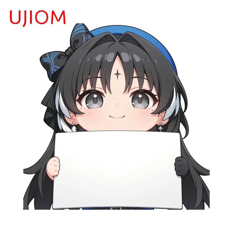 UJIOM For Wuthering Waves Waifus Wall Stickers Cute Sign Holding Style Custom