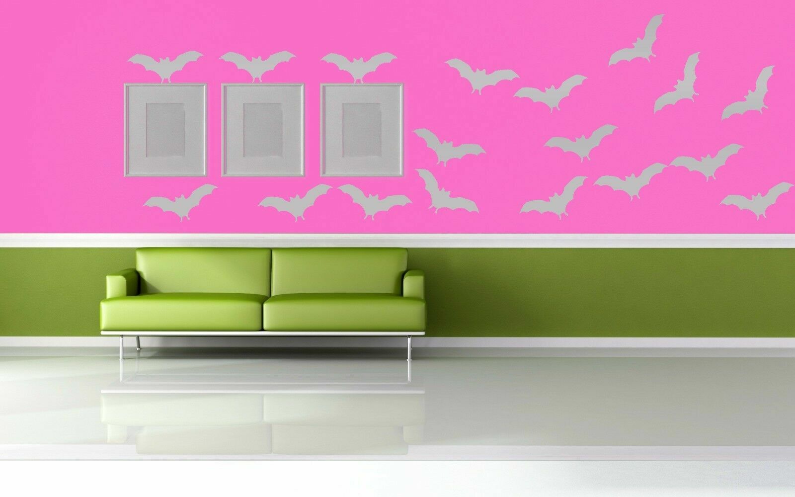3.9" X 2" Flying Bats Home Office Wall Bathroom Window Vinyl Decal Sticker Decor