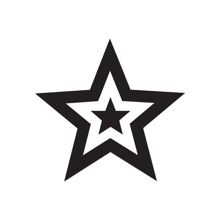 Star Inside Star – Vinyl Decal Sticker – Multiple Color & Sizes – ebn220