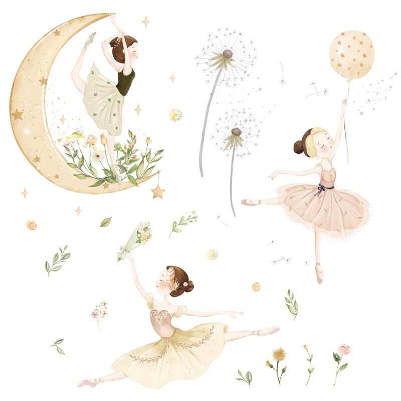Ballerina Wall Murals For Girls Room