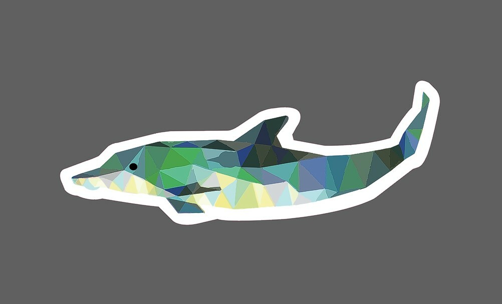 Dolphin Sticker Geometric Waterproof Animal Ocean Beach Gift NEW