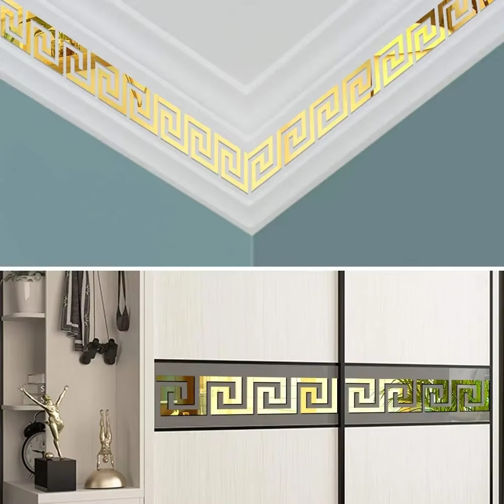 5/10Cm Acrylic Wall Mirror Sticker with Adhesive for Living Room Bedroom Edge St