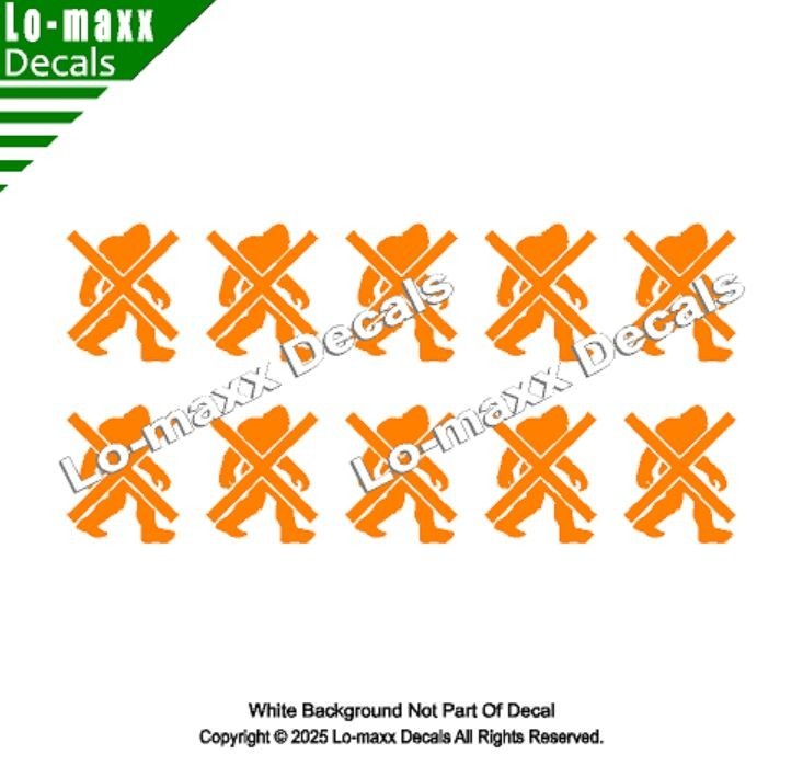 Bigfoot Victory Markings Die Cut Vinyl Sticker War Trophy Sasquatch Decal