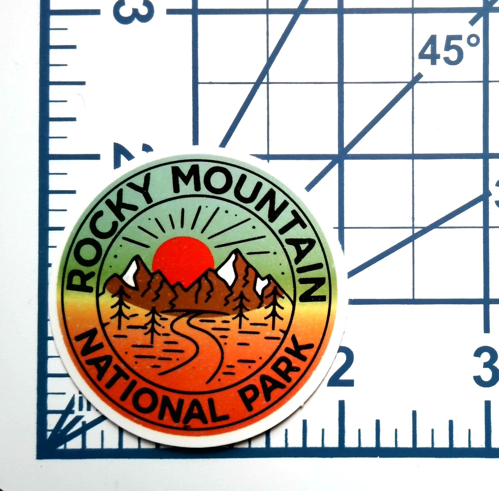 Rocky Mountain National Park Die Cut Vinyl Sticker Decal Colorado Travel