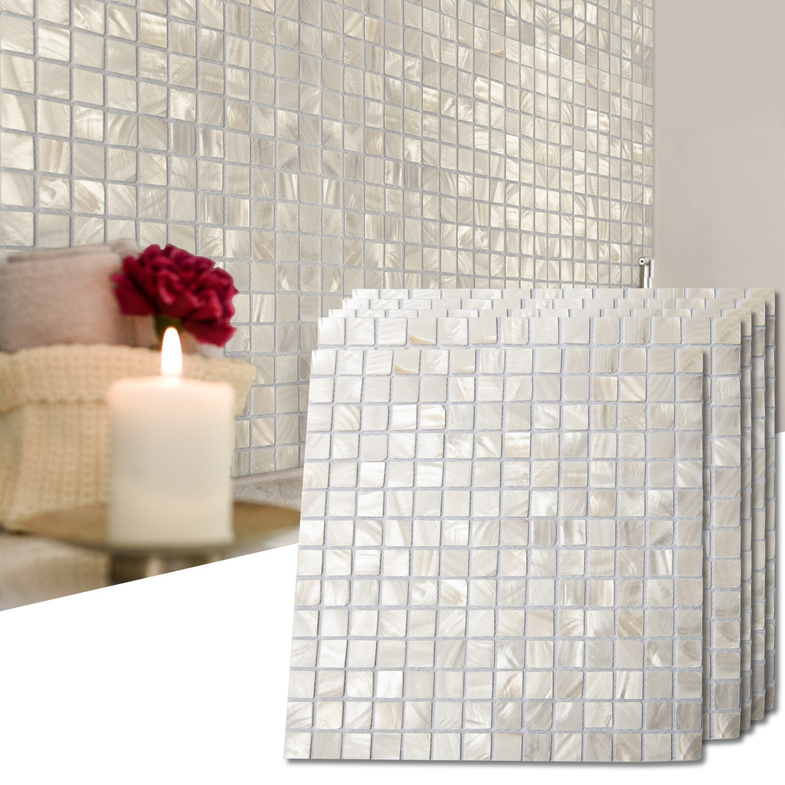 Art3d Natural Mica Sheet Wall Decal, 12 x 12 inches,Multi-scenario use