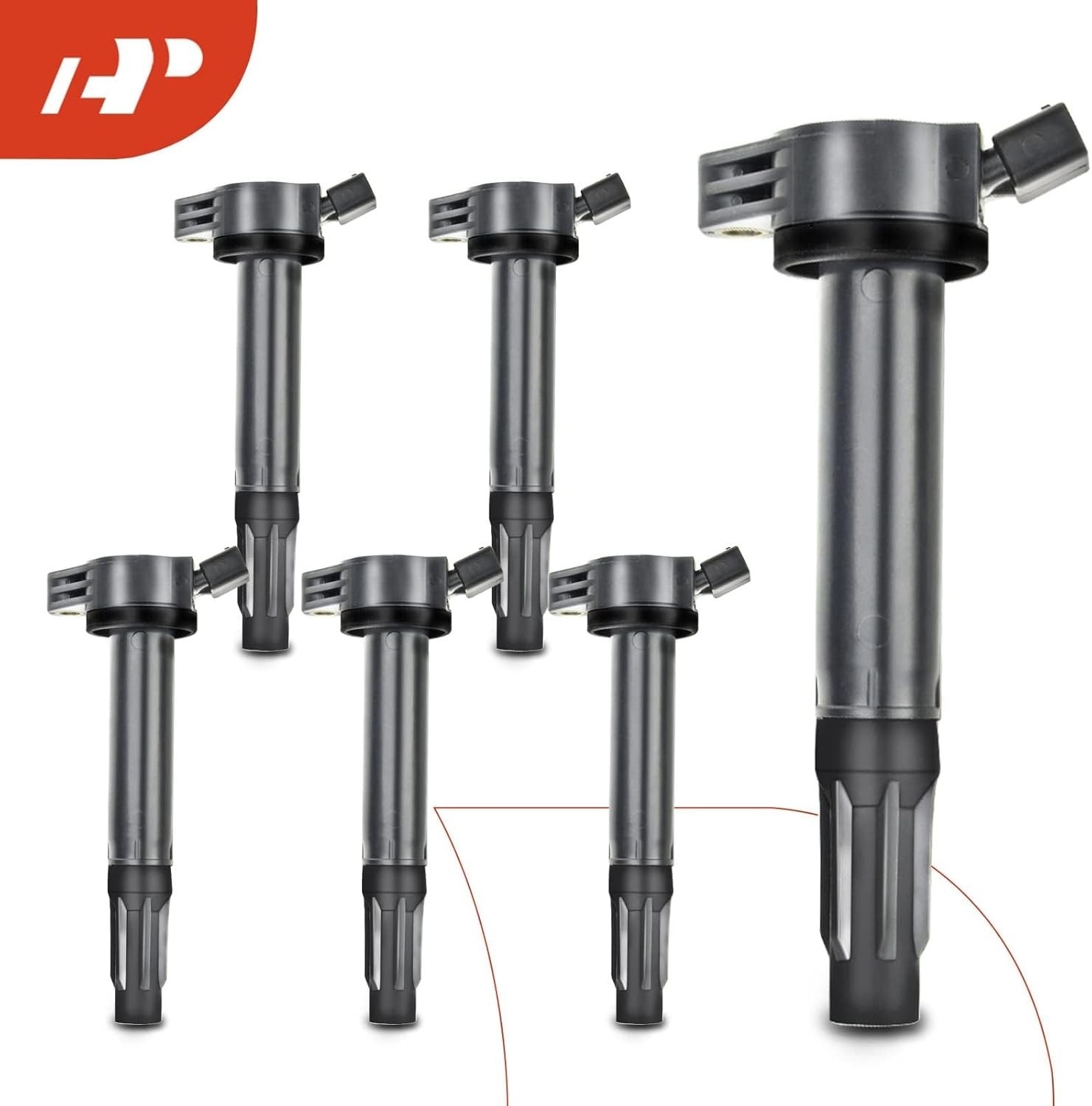 6PCS Ignition Coil Packs Compatible with Toyota, Lexus & Lotus Vehicles – V6 2.5
