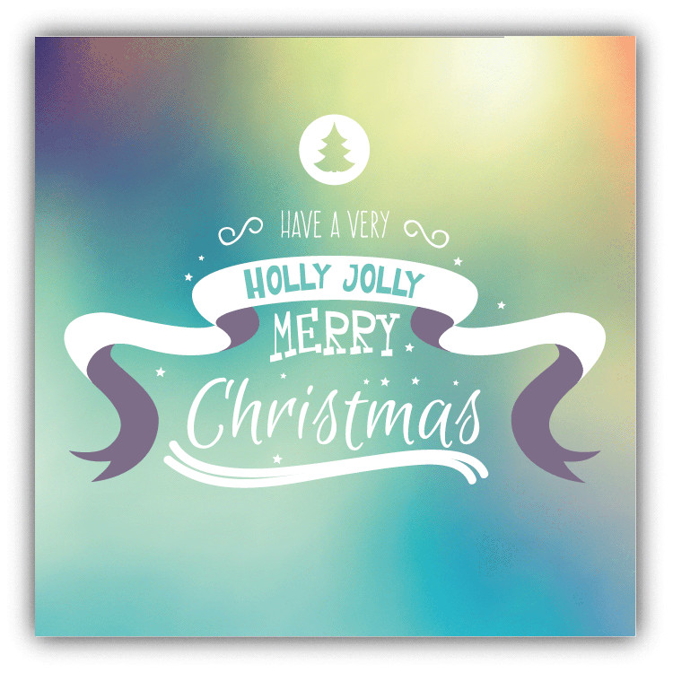 Have A Very Holly Jolly Merry Christmas Slogan Car Bumper Sticker Decal