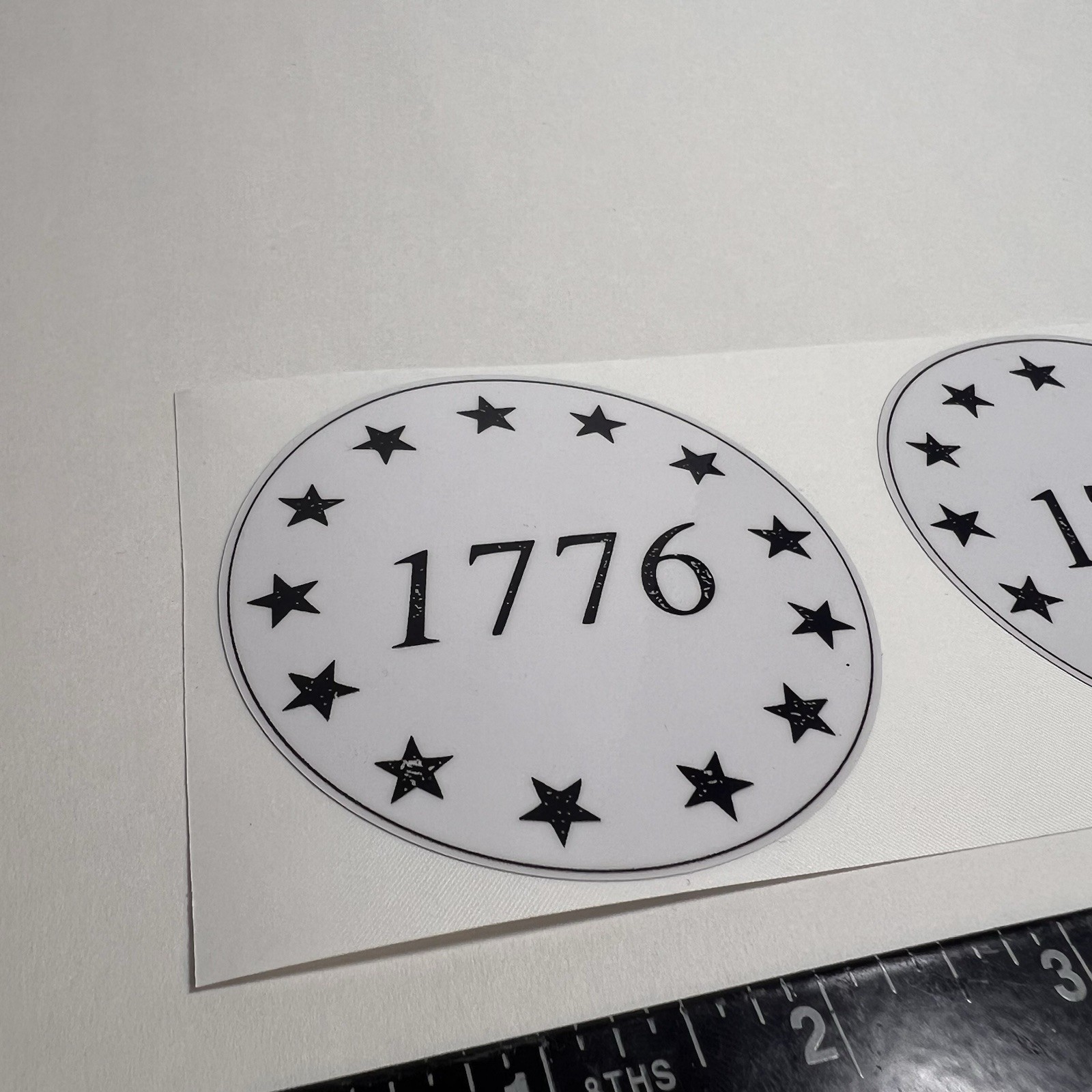1776 Vinyl Decal Sticker Laminated Circle Decal Pack of 2