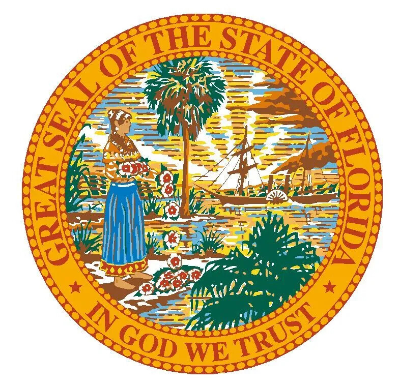 Seal of The State of Florida Sticker Decal R6