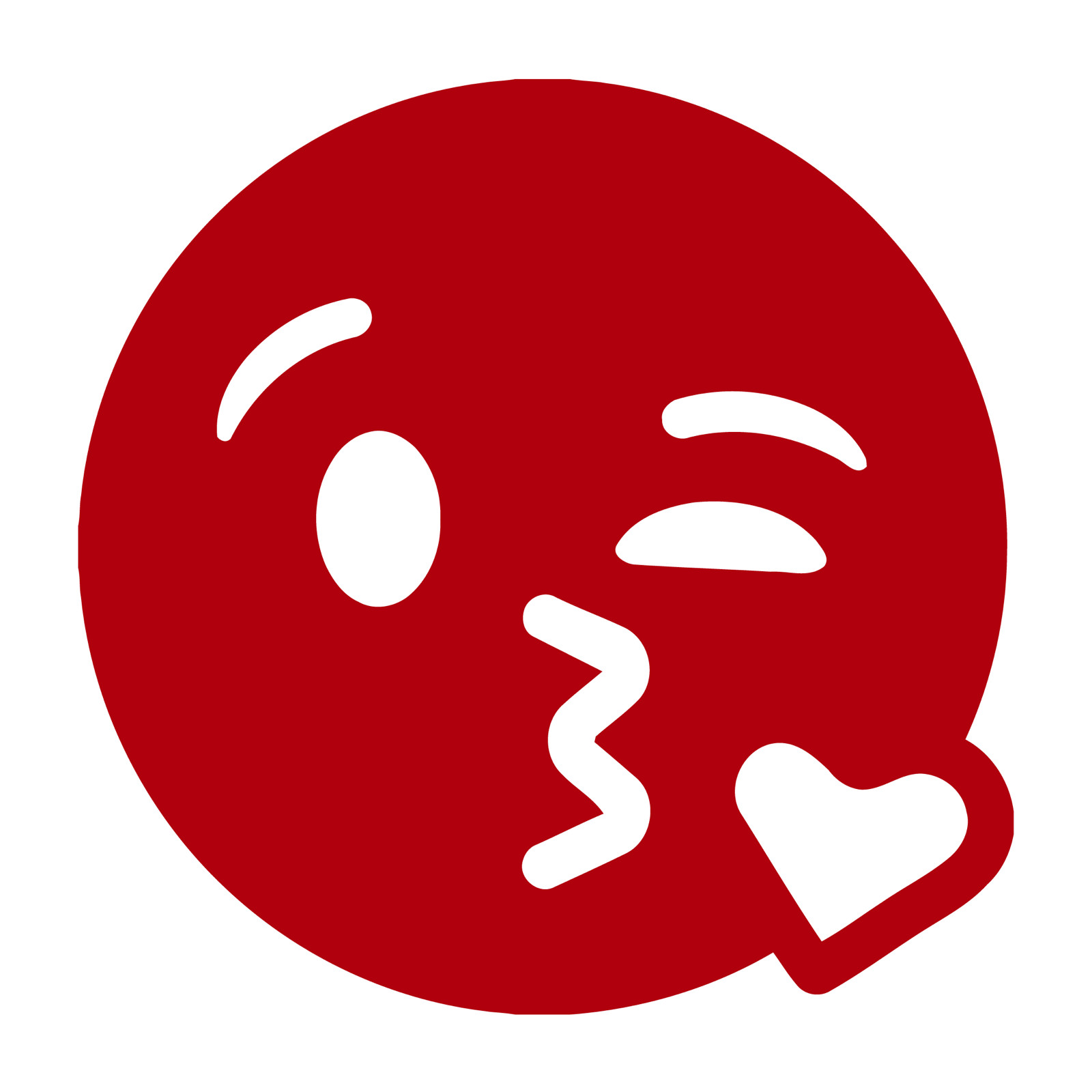 Blowing Kiss Emoji multicolor die cut decal 3×3 Made in USA 6+yr indoor/outdoor