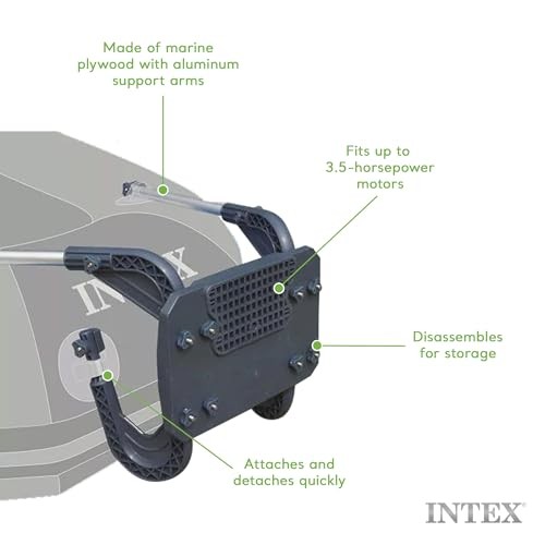Intex Motor Mount Kit for Inflatable Boats – Fits Motors up to 3.0 HP