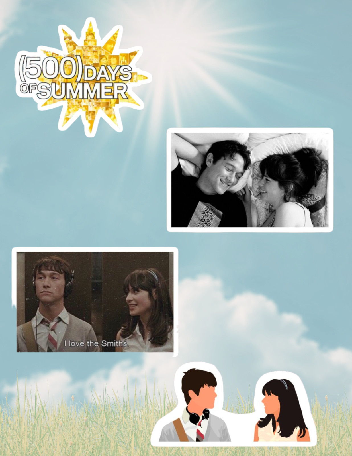 500 Days Of Summer Movie 4pc Sticker Pack