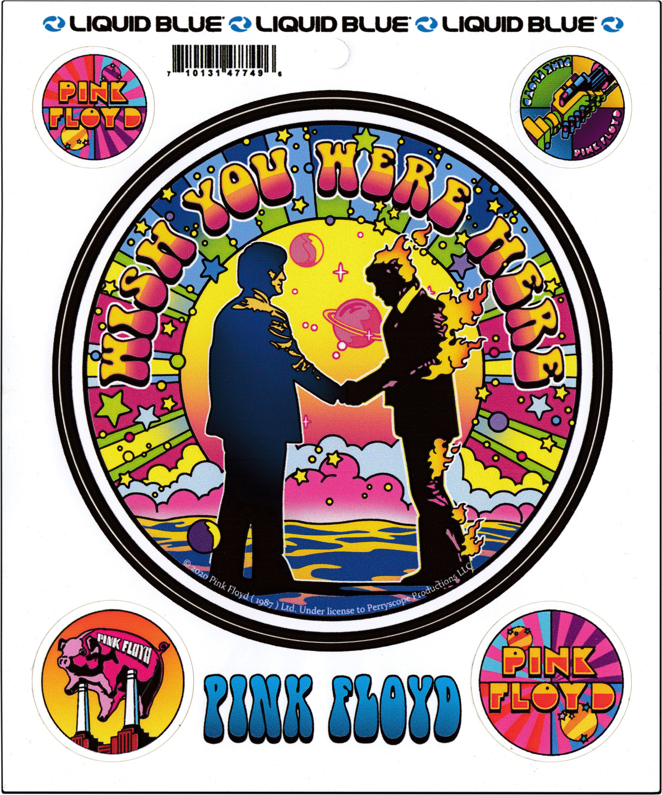 Sticker 5 Pack – Pink Floyd Wish You Were Here Men Rock Music Band Decal 12099