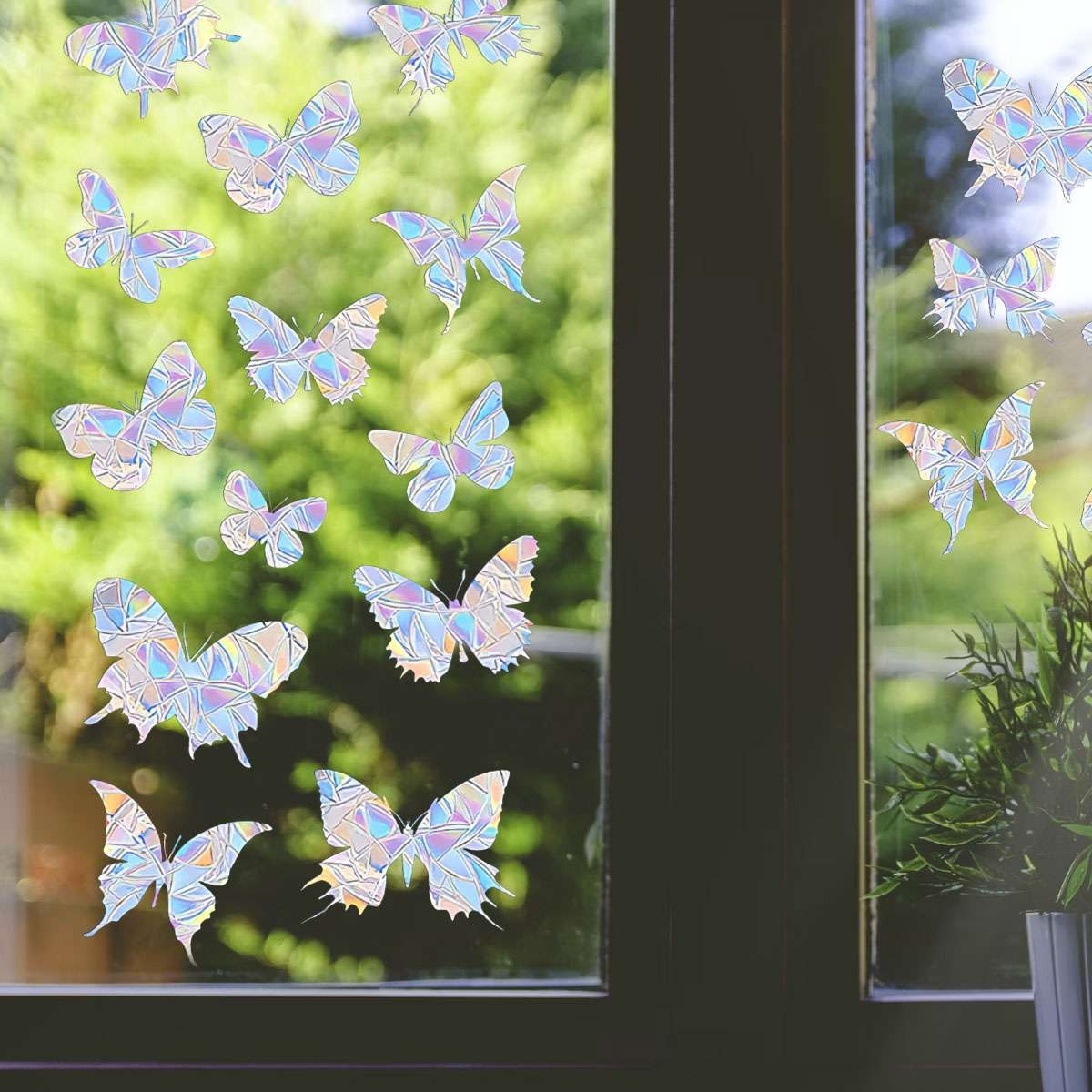 PVC Hummingbird Window Clings Anti Collision Window Decals Static Deter Birds