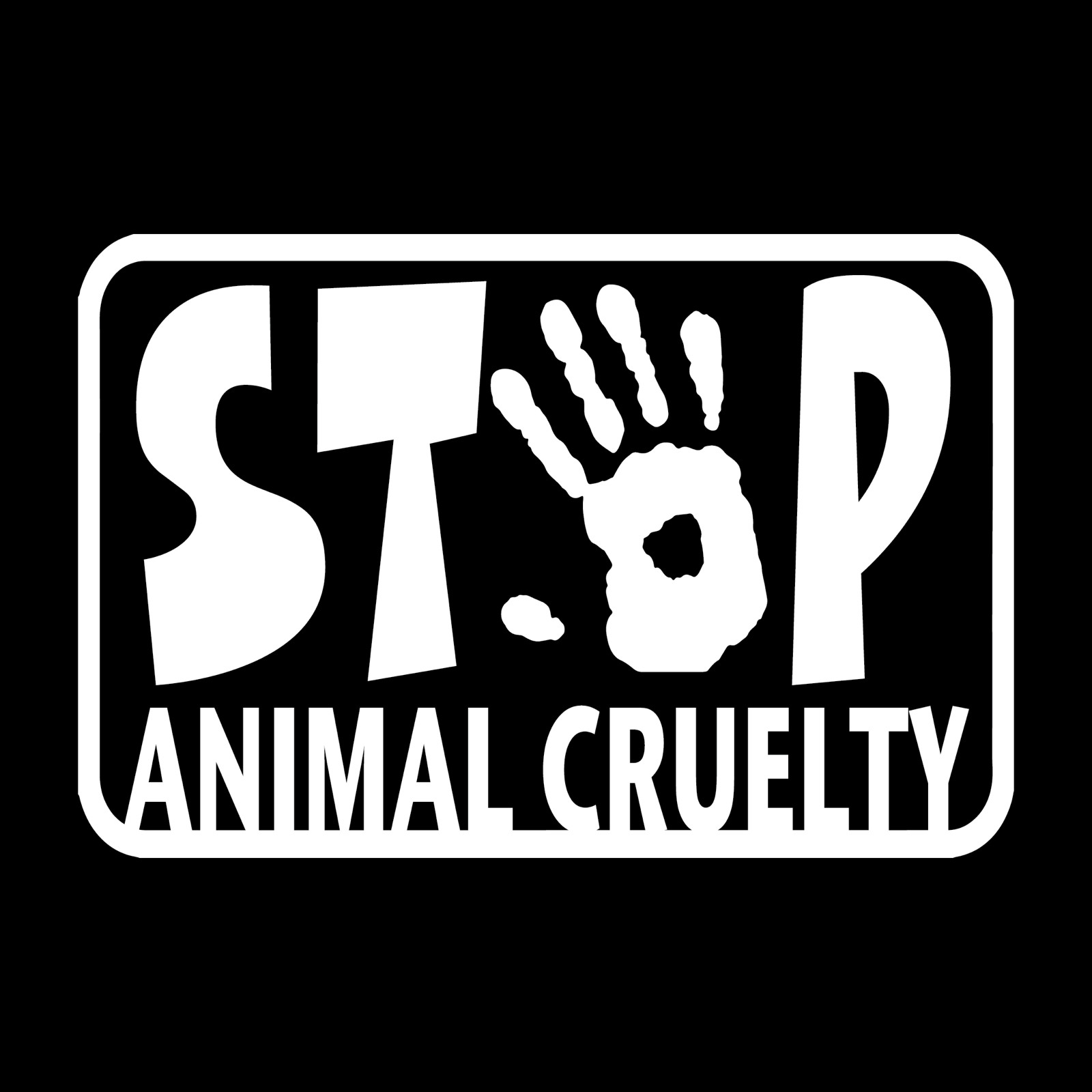 Stop Animal Cruelty Die cut decals Made In USA Multiple Colors Fast shipping!