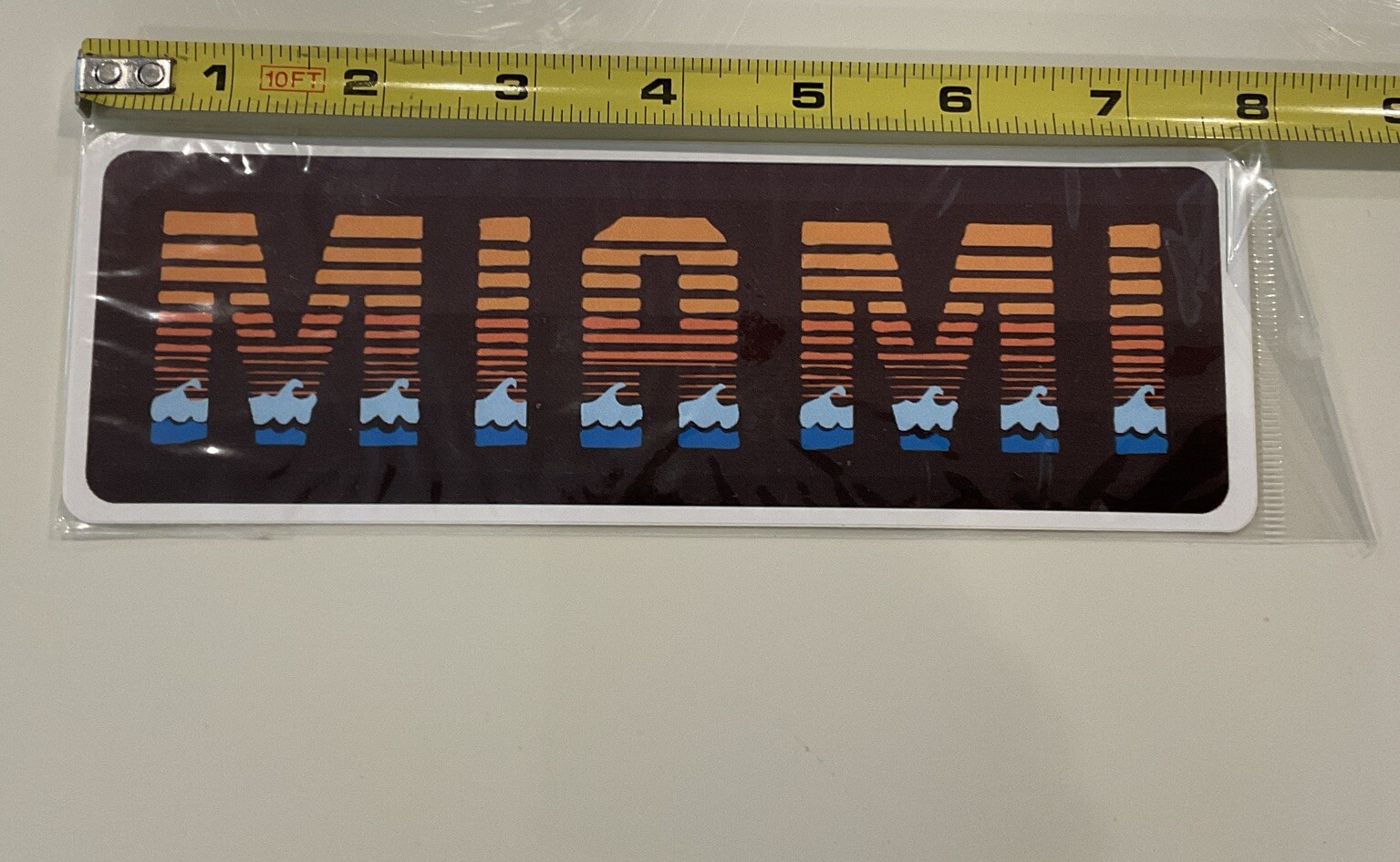 Miami Beach Sticker NEW 8” X 2 1/2”