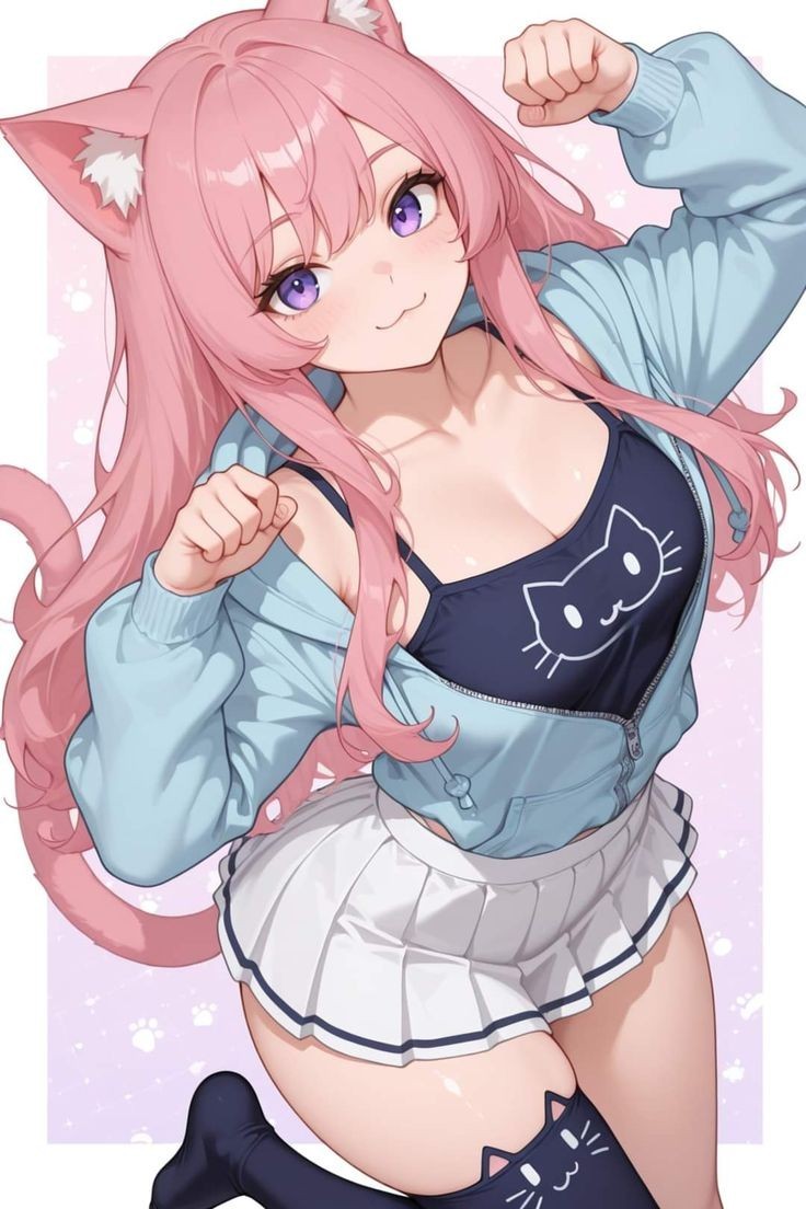 Cat Girl Waifu Sticker 5" Vinyl Decal High Glossy Anime Decal Die Cut.