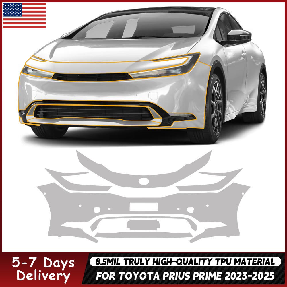 For Toyota Prius Prime 2023-2025 Paint Protection Film Precut Kit Gloss PPF TPU