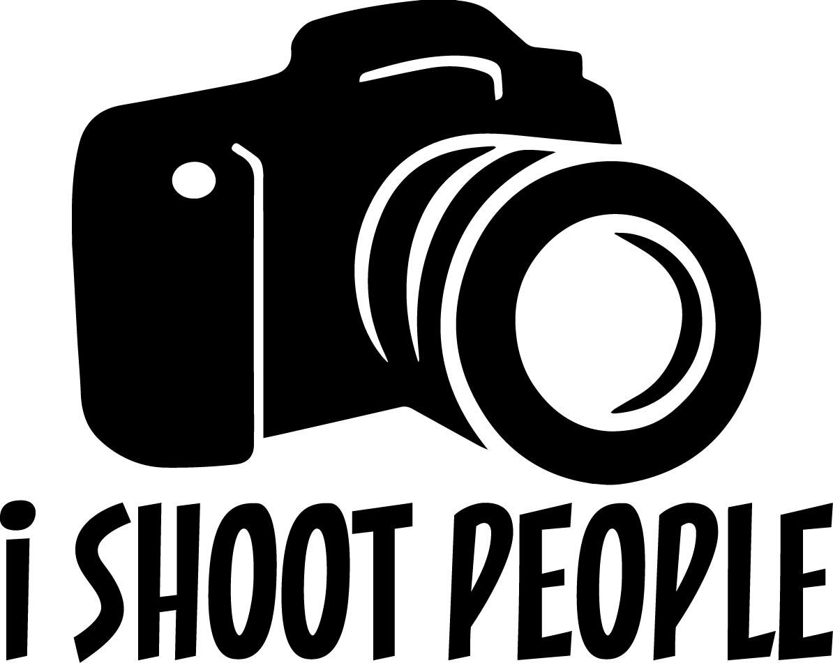 5 inch I Shoot People Camera Decal Window Sticker Car Decor Photography Pictures