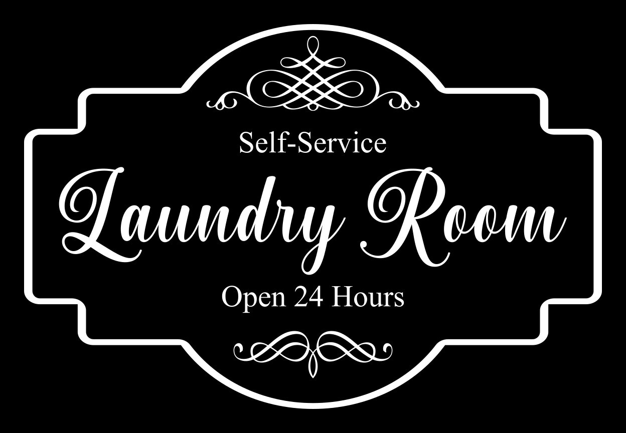 Laundry Room Door / Wall Decal Sticker, Large Sizes avail- Decorative Sticker