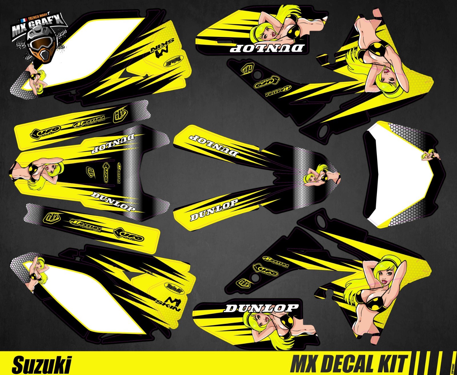 MX Decal Kit For Suzuki RM-Z – Sexy