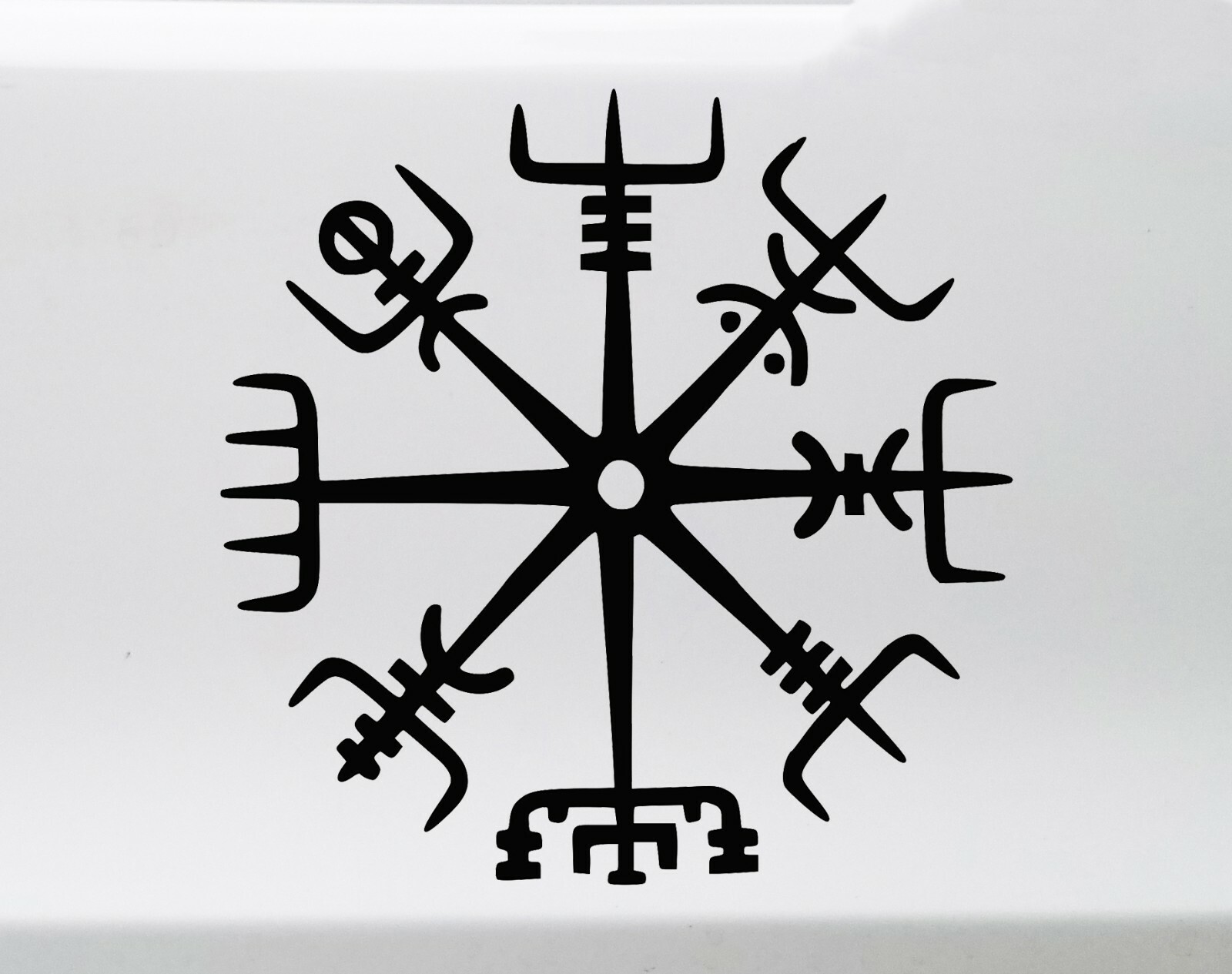 Viking Compass Vinyl Decal V3 | Norse Vegvisir Rune Wayfinder | Die Cut Sticker