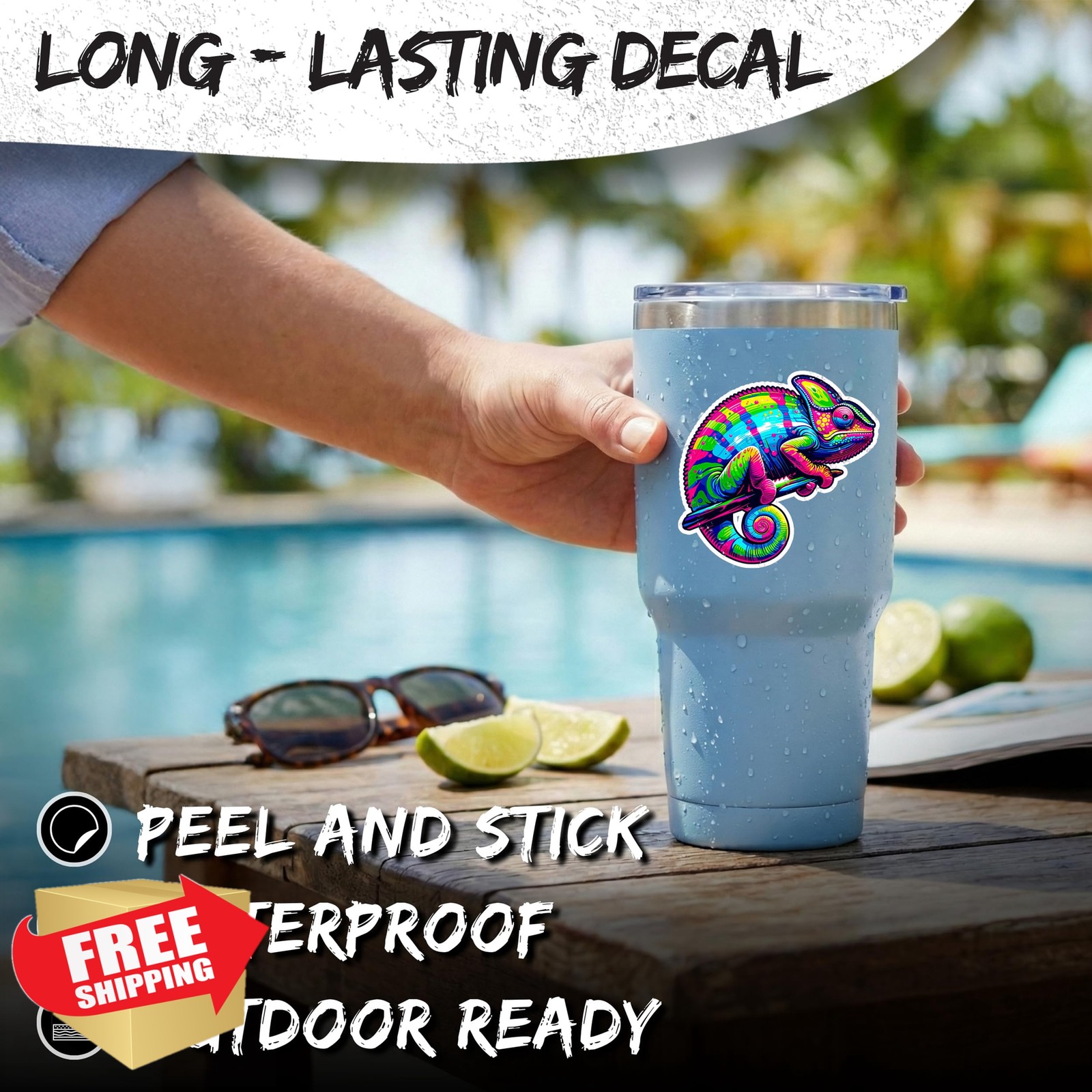 No Thorns Media Chameleon Sticker 4 Inch Color Changing Vinyl
