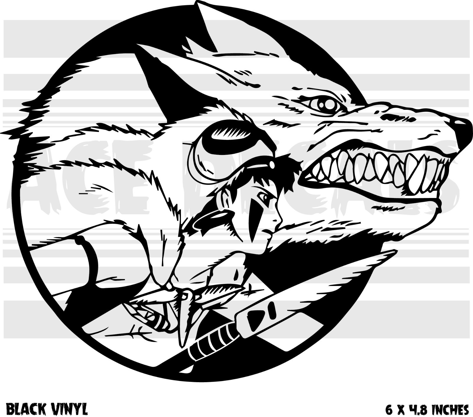 Princess Mononoke – wolf – Anime – Vinyl decal sticker