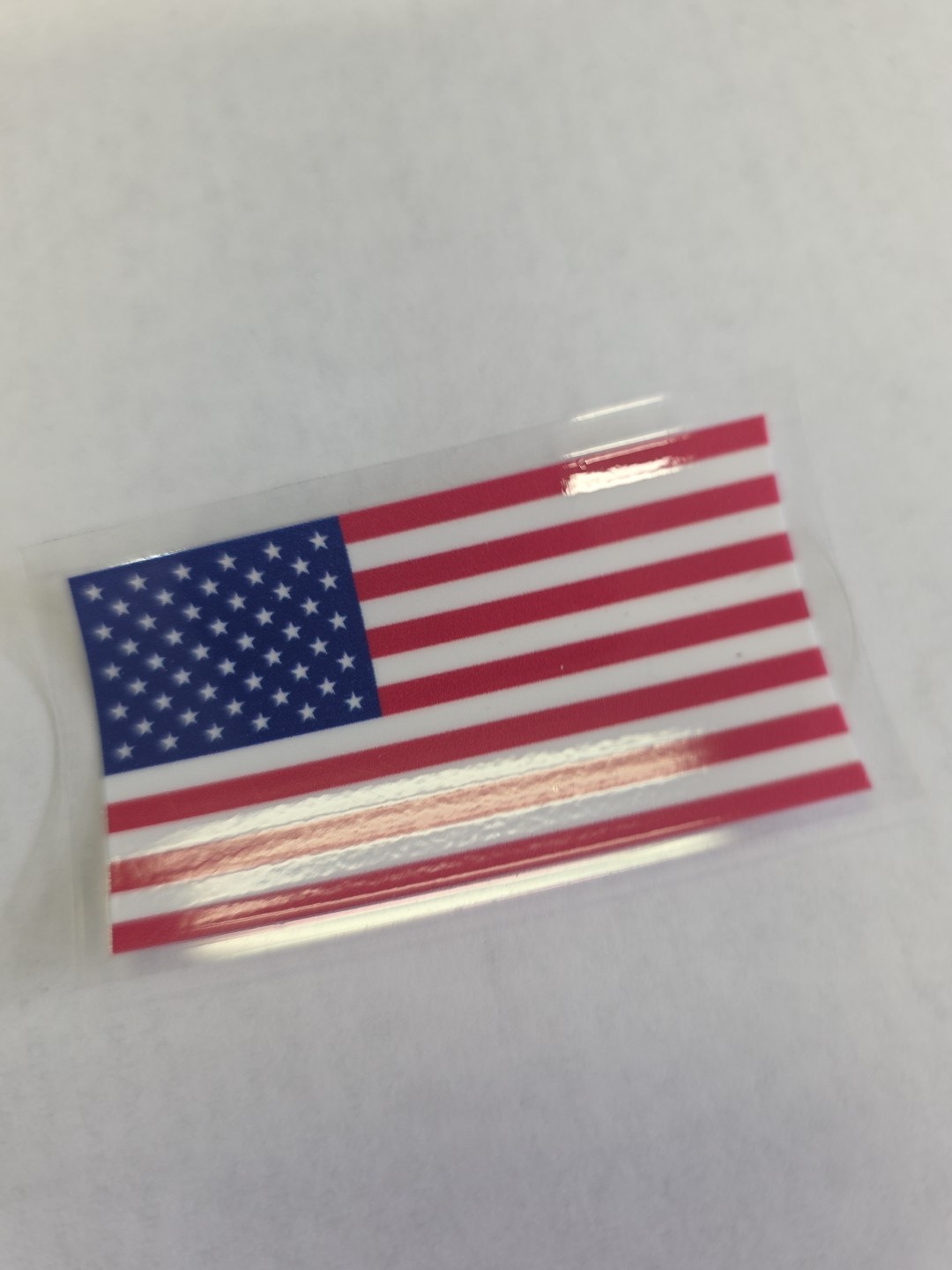 United States Flag 3in X 1.5in Raised UVDTF Decal Made In USA Waterproof