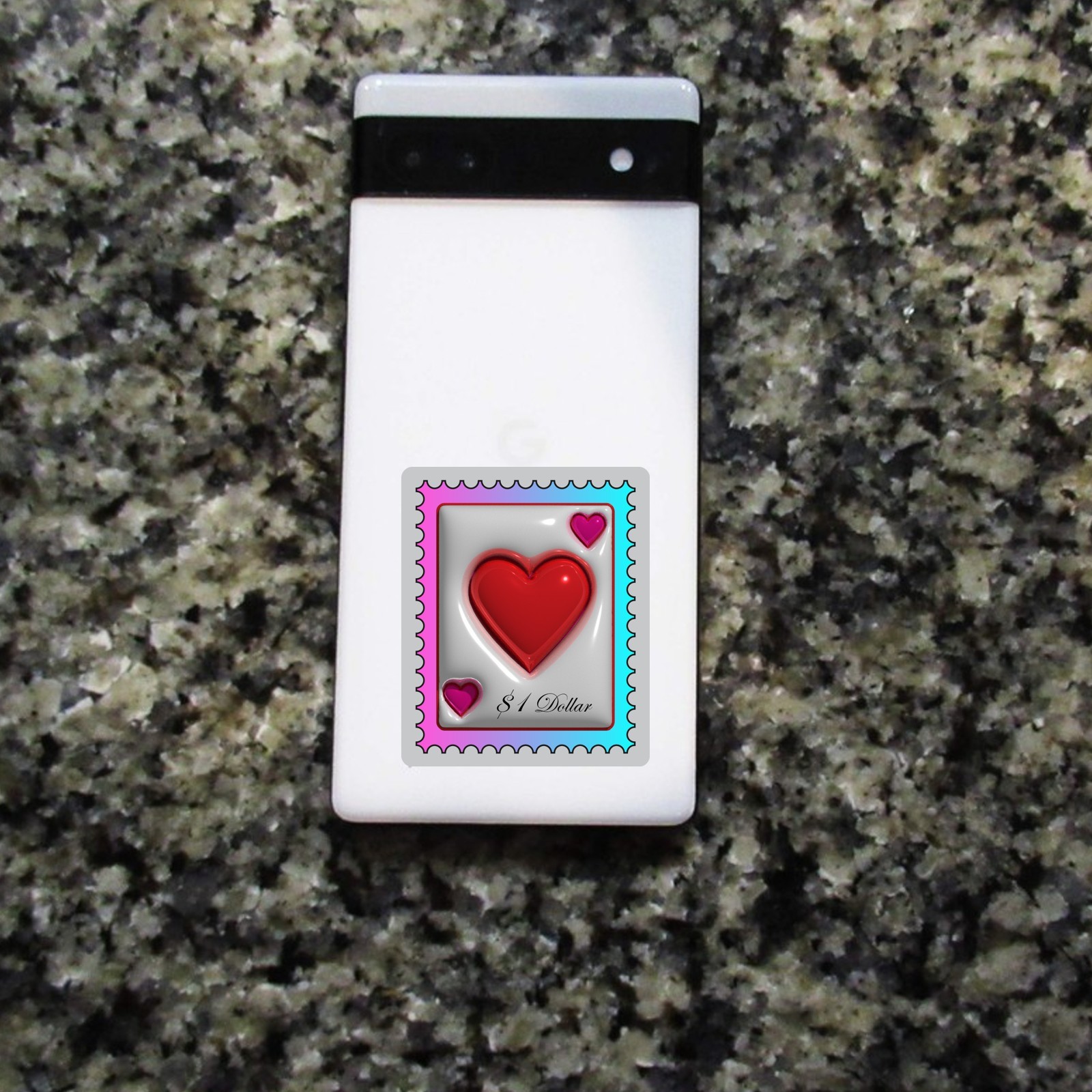 Heart Postage Stamp Vinyl Sticker Love Valentine Cute Aesthetic Decal Bottle Car