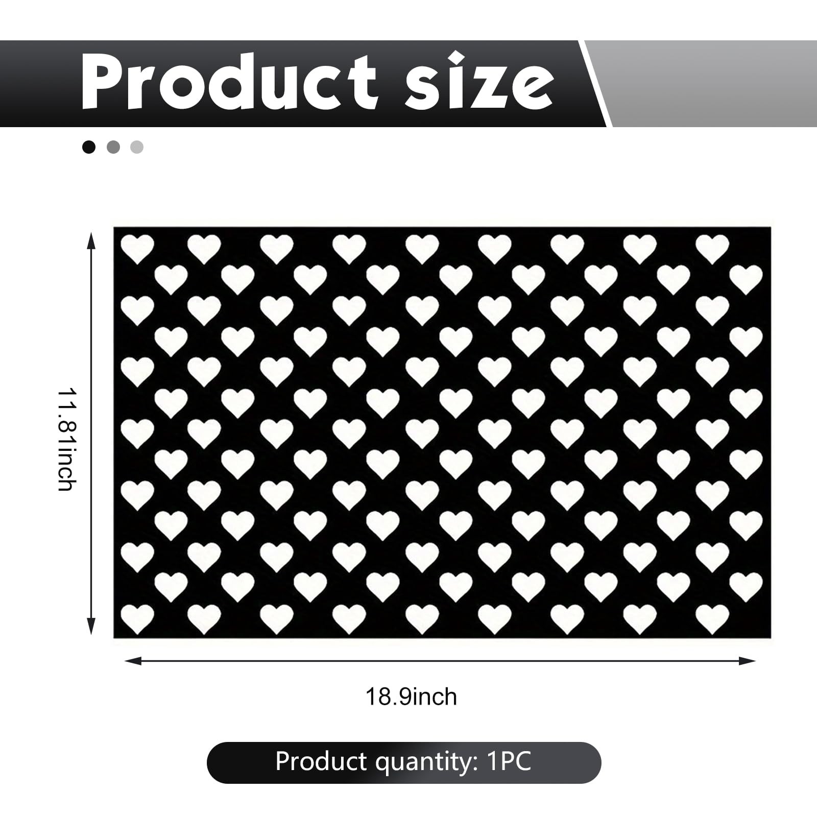 Car Heart Pattern Taillight Stickers SelfAdhesive Rear Lamp Decals, Black