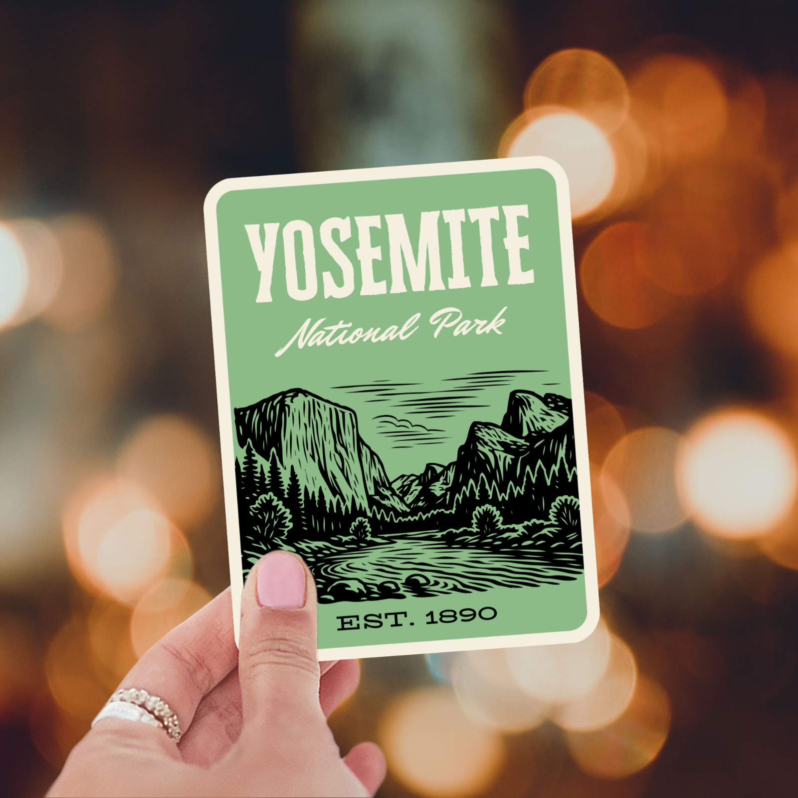 Yosemite National Park Sticker – Retro 1960s Style Decal