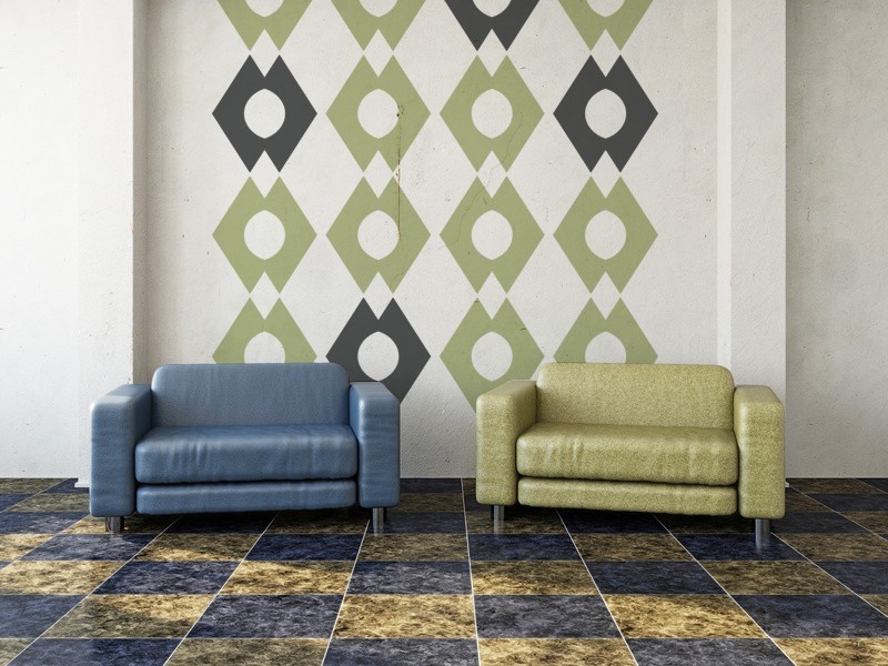 Geometric Wall Decal, Mid Century Modern Decor, Retro Wall Decal, Modern Nursery