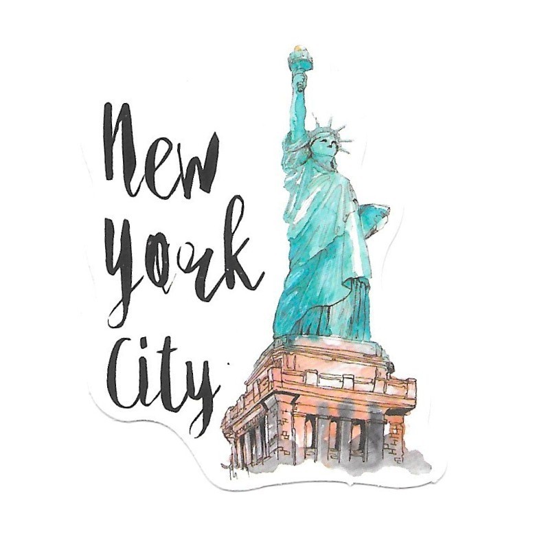 Statue of Liberty Sticker New York City Vinyl Die Cut Scrapbooking Journal Gift