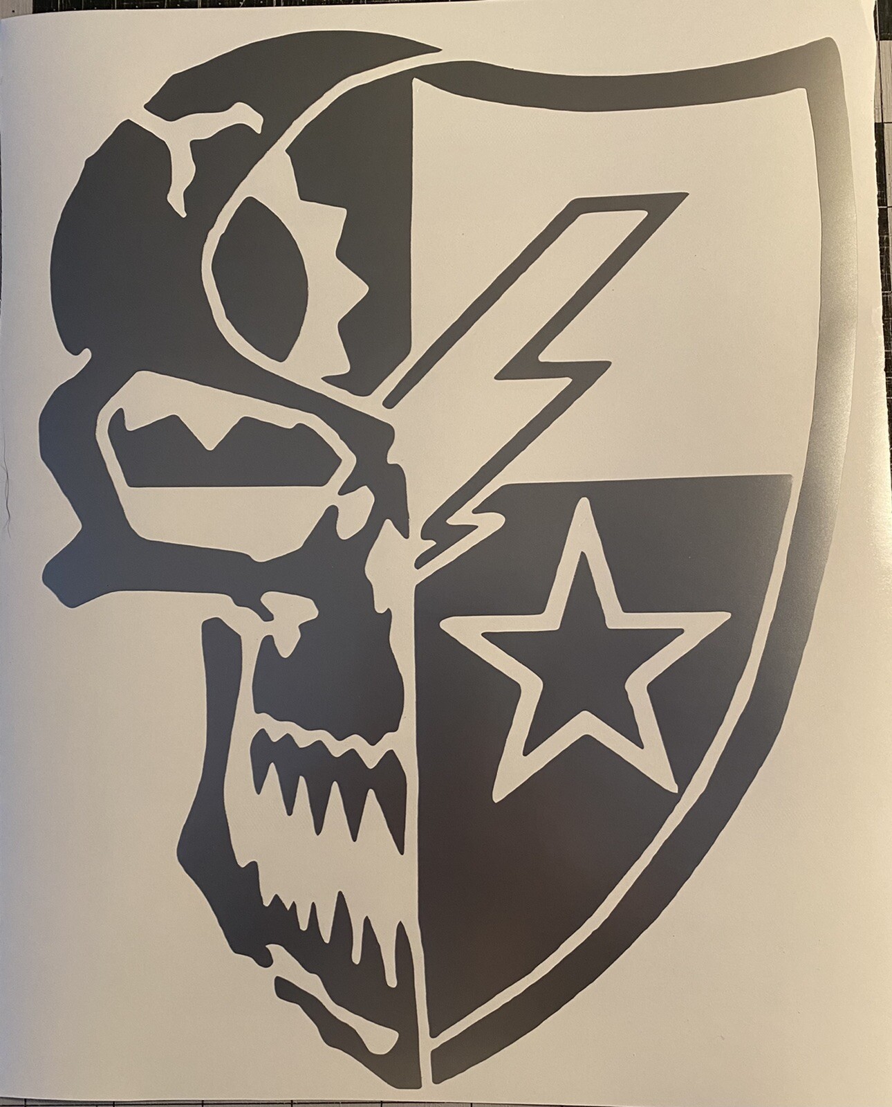 Vinyl Decal – U.S. Army Ranger Skull Star (Shield)