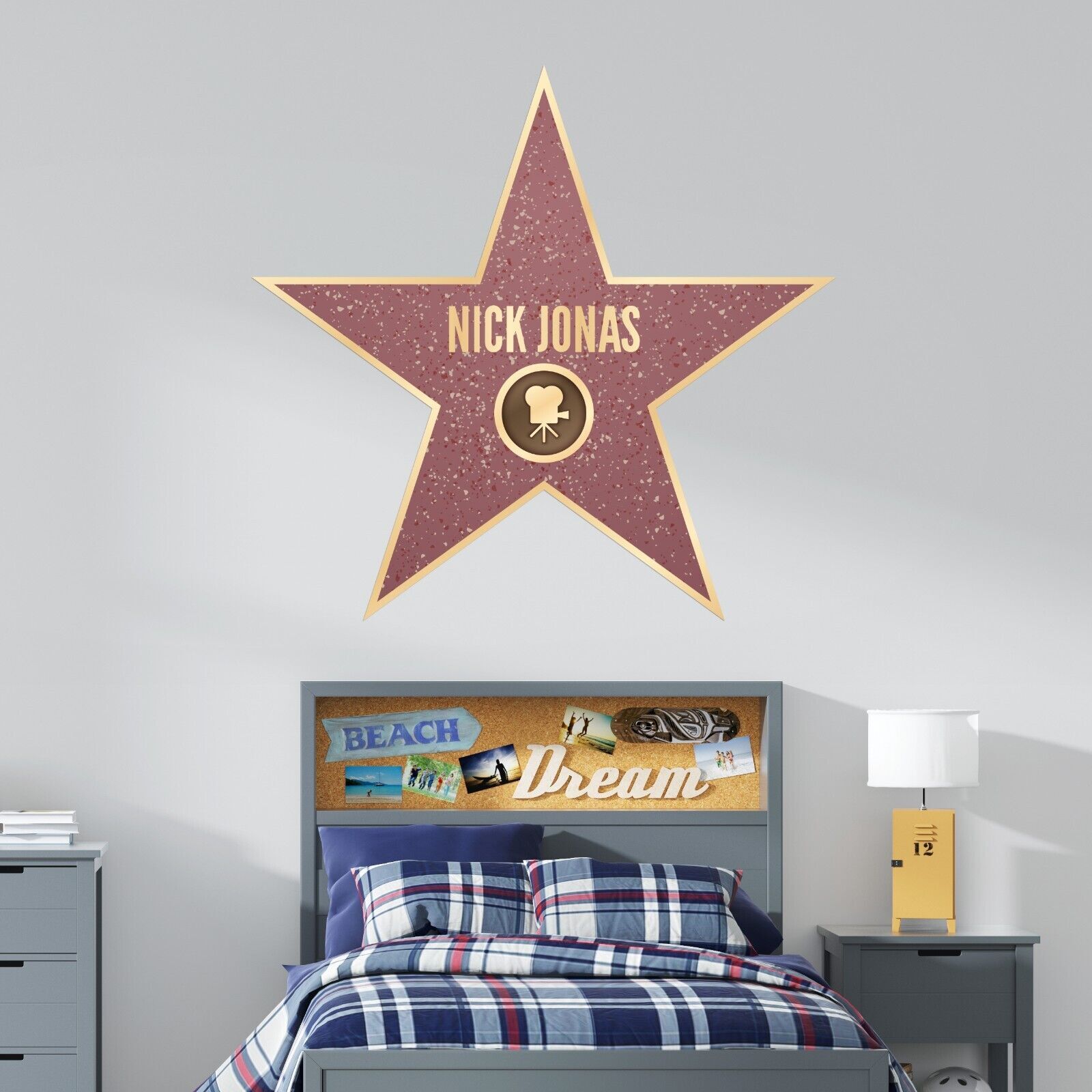 Walk Of Fame Hollywood Star Personalised Custom Name Decal Wall Sticker Art