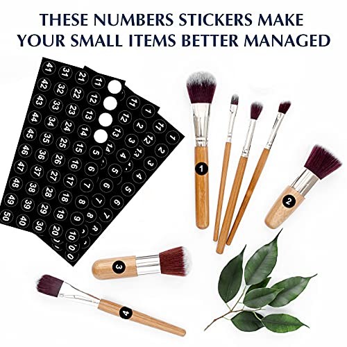 50 Sheets 1 to 50 Number Stickers Consecutive Vinyl Number Labels 0.4 Black