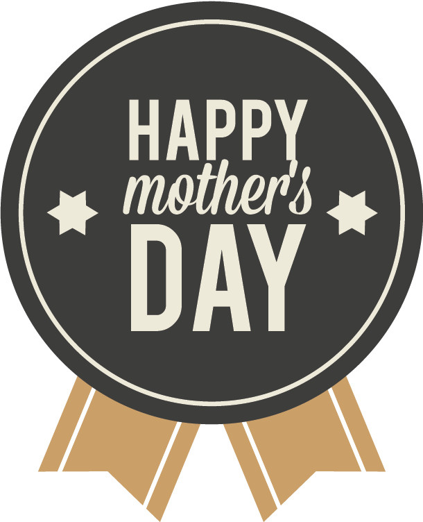 Happy Mothers Day Stars Retro Badge Car Bumper Sticker Decal