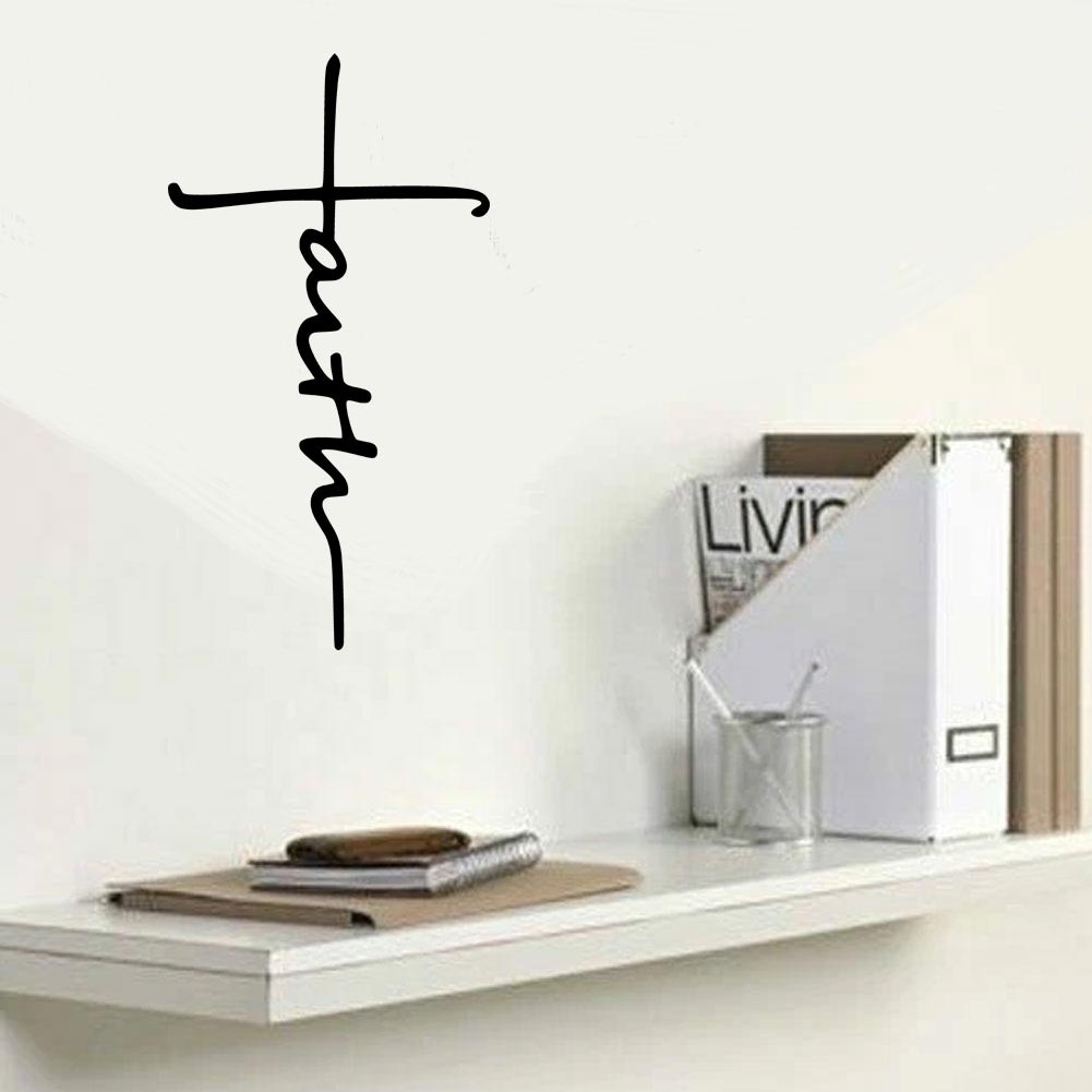 Faith Cross Christian Church Vinyl Decal Sticker for Car Window Wall Door