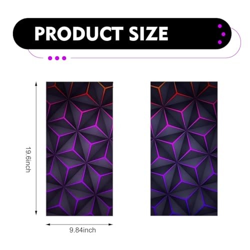 2 PCS B Pillar Sticker Decal, 9.84" ×19.6" Personalized Hexagon Geometric
