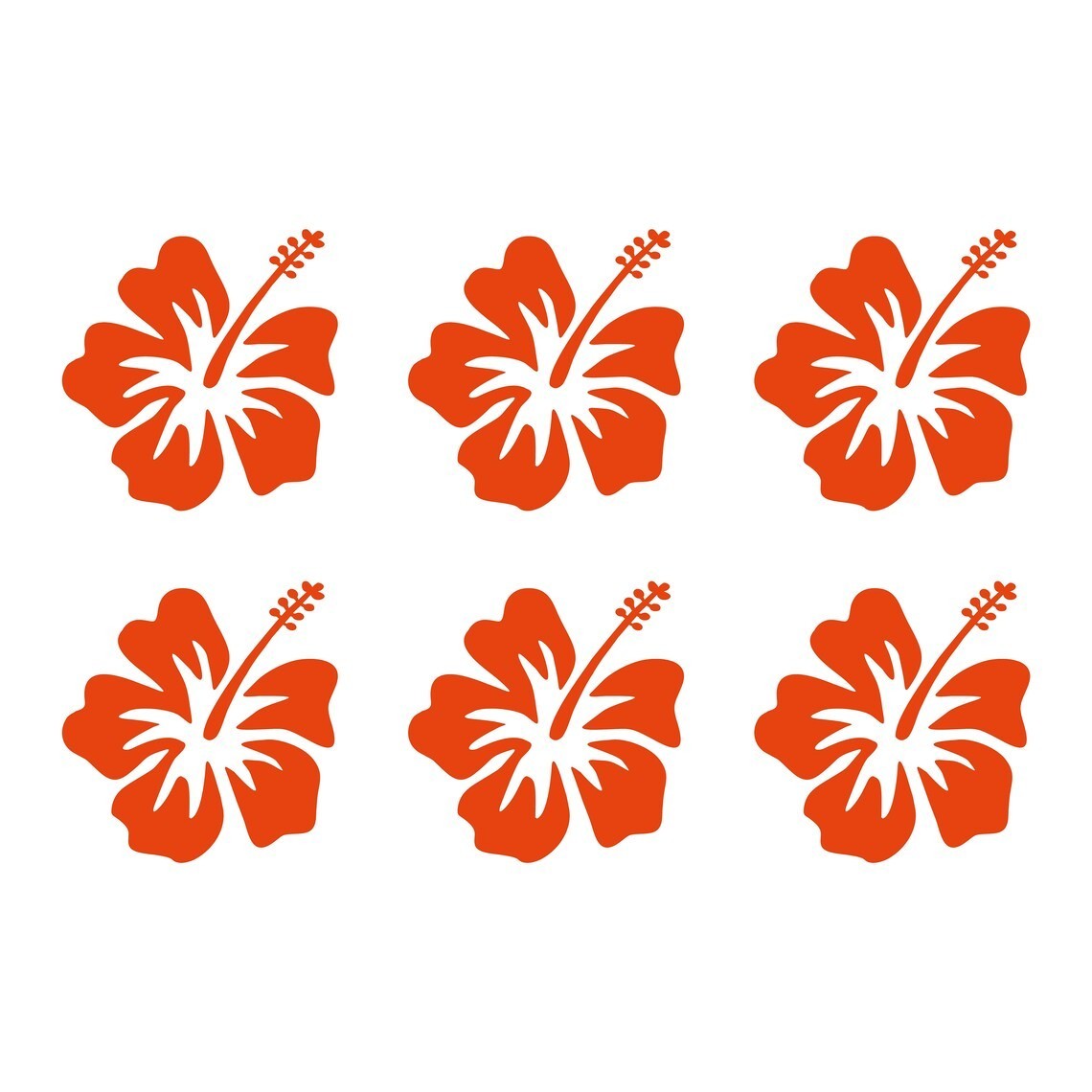 Hawaiian Hibiscus Flower Vinyl Decals