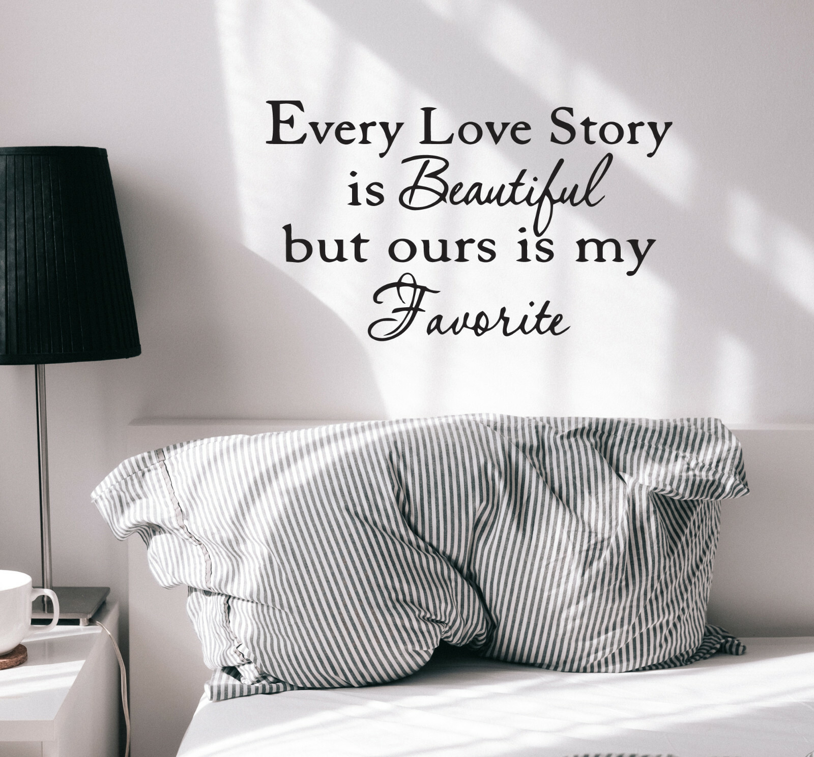Wall Decal Love Romantic Favorite Home Living Room Vinyl Decor Black gz490