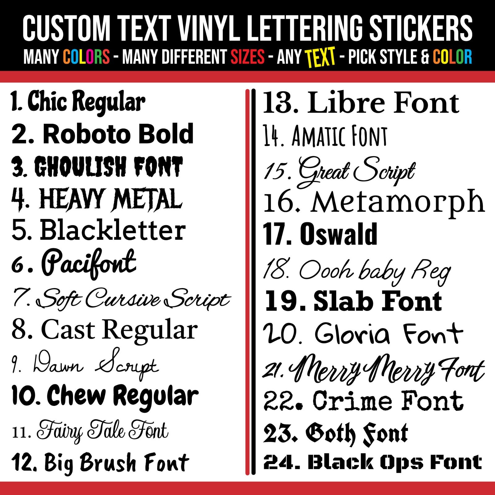 Custom Text Vinyl Lettering Sticker Decal Personalized -ANY NAME -ANY TEXT DECAL