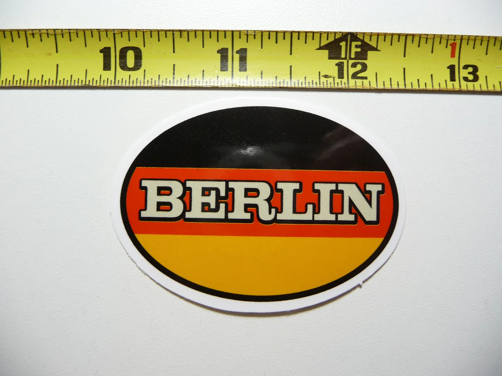 BERLIN GERMANY FLAG COLORS SMALL STICKER DECAL TRAVEL VACATION ON HOLIDAY