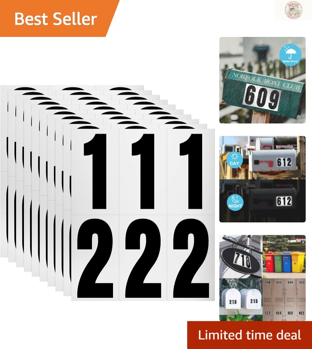 Versatile 60 Numbers Reflective Adhesive Pack – Ideal for Address Identification