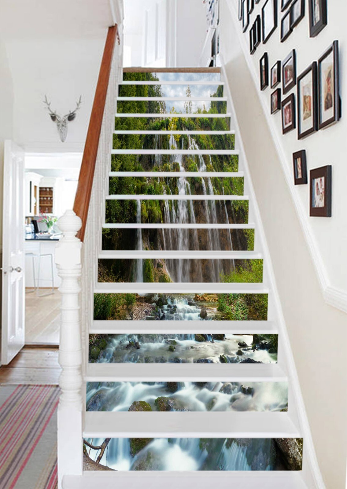 3D Waterfall River AZ1153 Stair Risers Decoration Mural Vinyl Wallpaper Kay