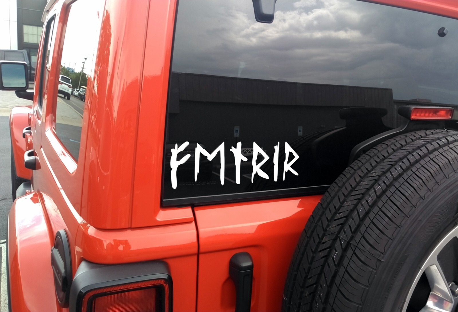 Fenrir in Futhark Vinyl Decal V2 – Runes Viking Norse Wolf – Die Cut Sticker