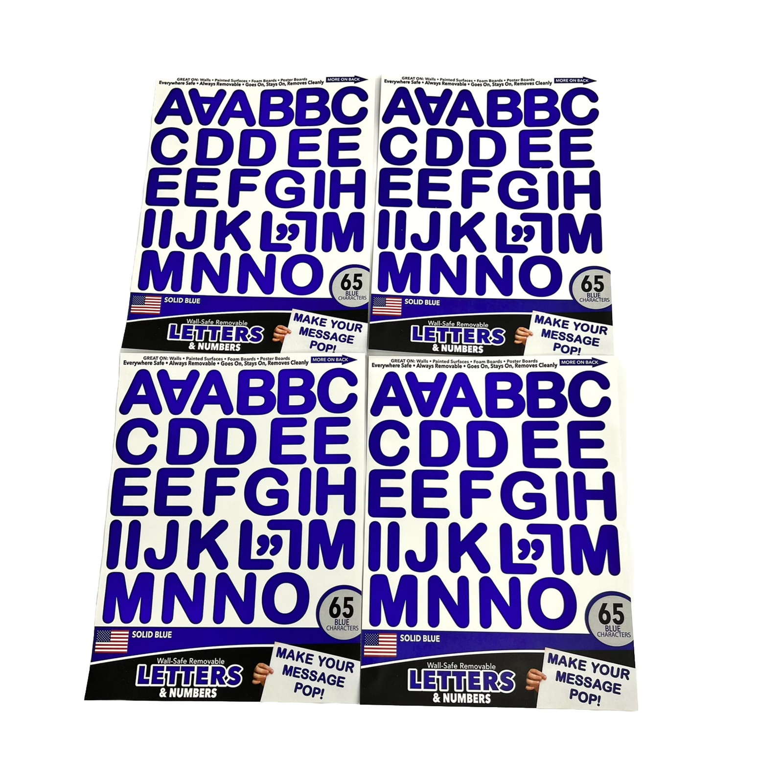 260 PC Vinyl Peel and Stick Letters, Numbers & Characters, Wall Safe, Removable
