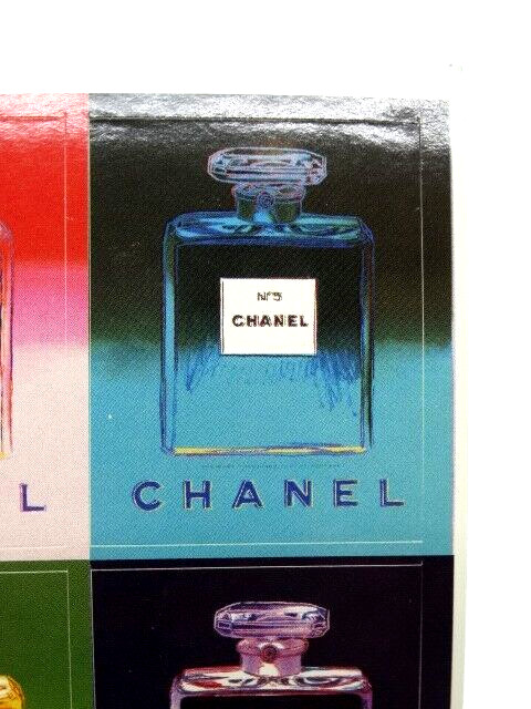 Authentic Set of 9 Paper 1997 Andy Warhol Chanel No. 5 Stickers, Each 2.5" x 2"